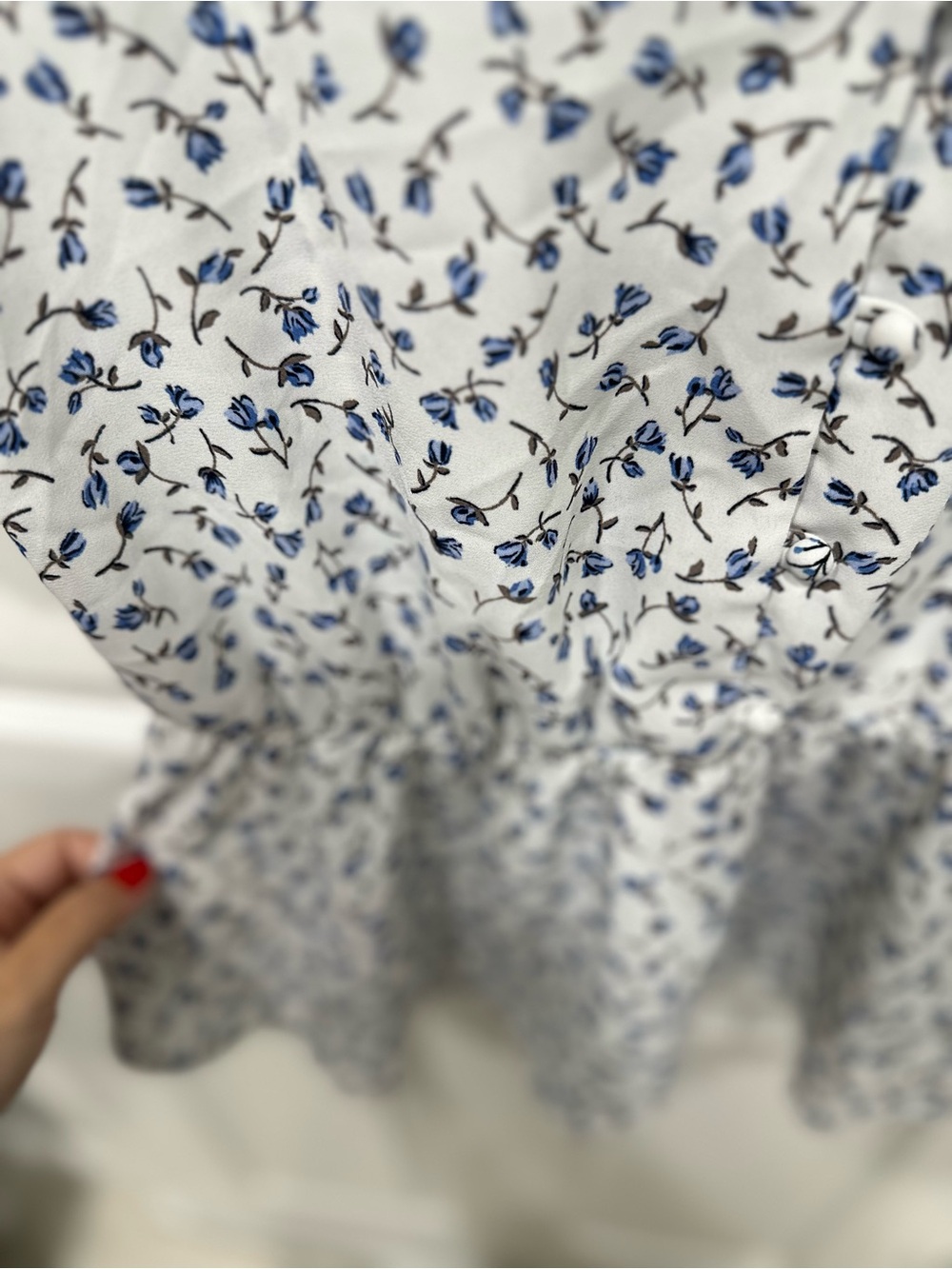 Sienna Sky White Blouse with Blue Floral Print - Picture 6 of 6